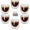 Double Wall Glass Cup Set Insulated Espresso And Whisky Mugs For Hot And Cold Drinks 3