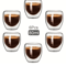 Double Wall Glass Cup Set Insulated Espresso And Whisky Mugs For Hot And Cold Drinks 3