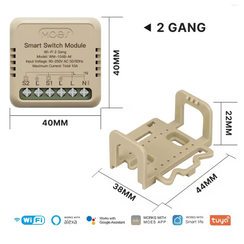 MOES Tuya Smart WiFi Zigbee Switch Dimmer Module For DIY Light Control 2