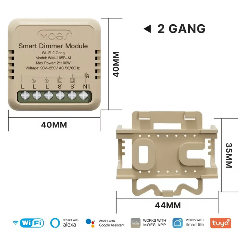 MOES Tuya Smart WiFi Zigbee Switch Dimmer Module For DIY Light Control 4