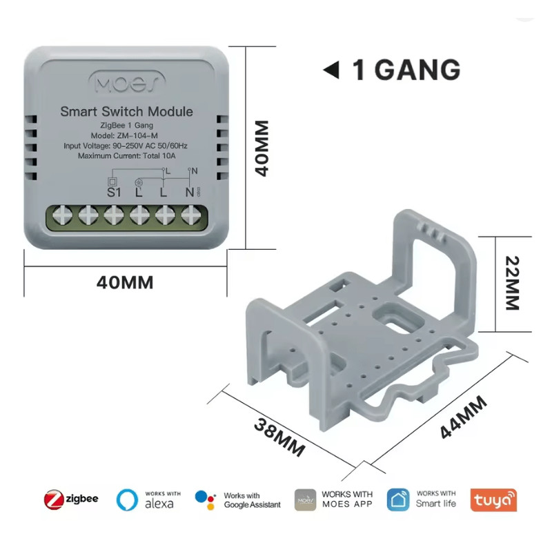 MOES Tuya Smart WiFi Zigbee Switch Dimmer Module For DIY Light Control 6