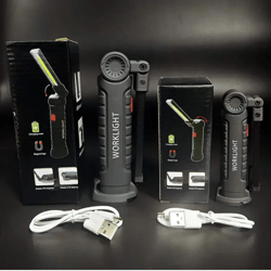 cob led work light with usb rechargeable power bank and magnetic hook for outdoor and emergency use