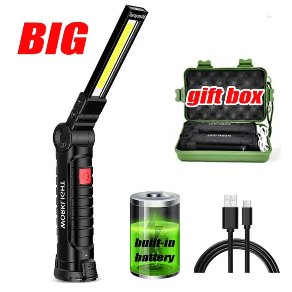COB LED Work Light With USB Rechargeable Power Bank And Magnetic Hook For Outdoor And Emergency Use 3
