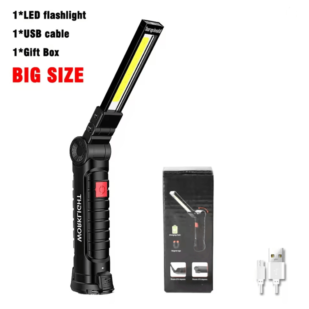 COB LED Work Light With USB Rechargeable Power Bank And Magnetic Hook For Outdoor And Emergency Use 4
