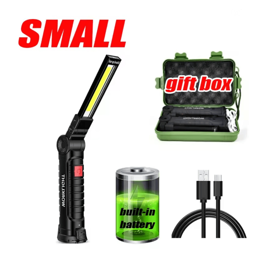 COB LED Work Light With USB Rechargeable Power Bank And Magnetic Hook For Outdoor And Emergency Use 5
