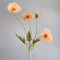 Elegant 4Head Faux Poppy Bouquet Realistic Silk Artificial Flowers For Home Event Decor 10