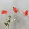 Elegant 4Head Faux Poppy Bouquet Realistic Silk Artificial Flowers For Home Event Decor 4