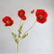 Elegant 4Head Faux Poppy Bouquet Realistic Silk Artificial Flowers For Home Event Decor 16