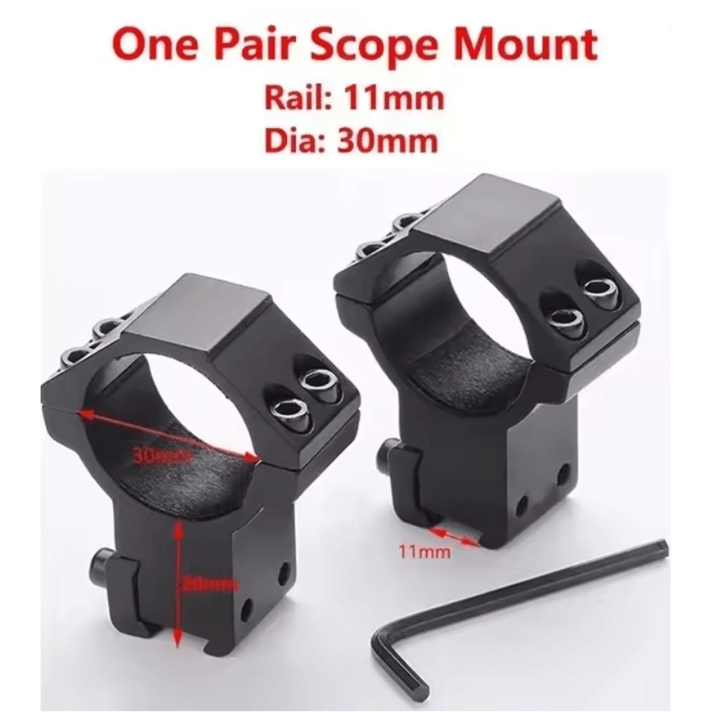 2PCS Tactical Scope Mount Rings  254mm30mm For 11mm  20mm Rails 0