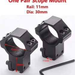 2pcs tactical scope mount rings – 25.4mm/30mm for 11mm & 20mm rails