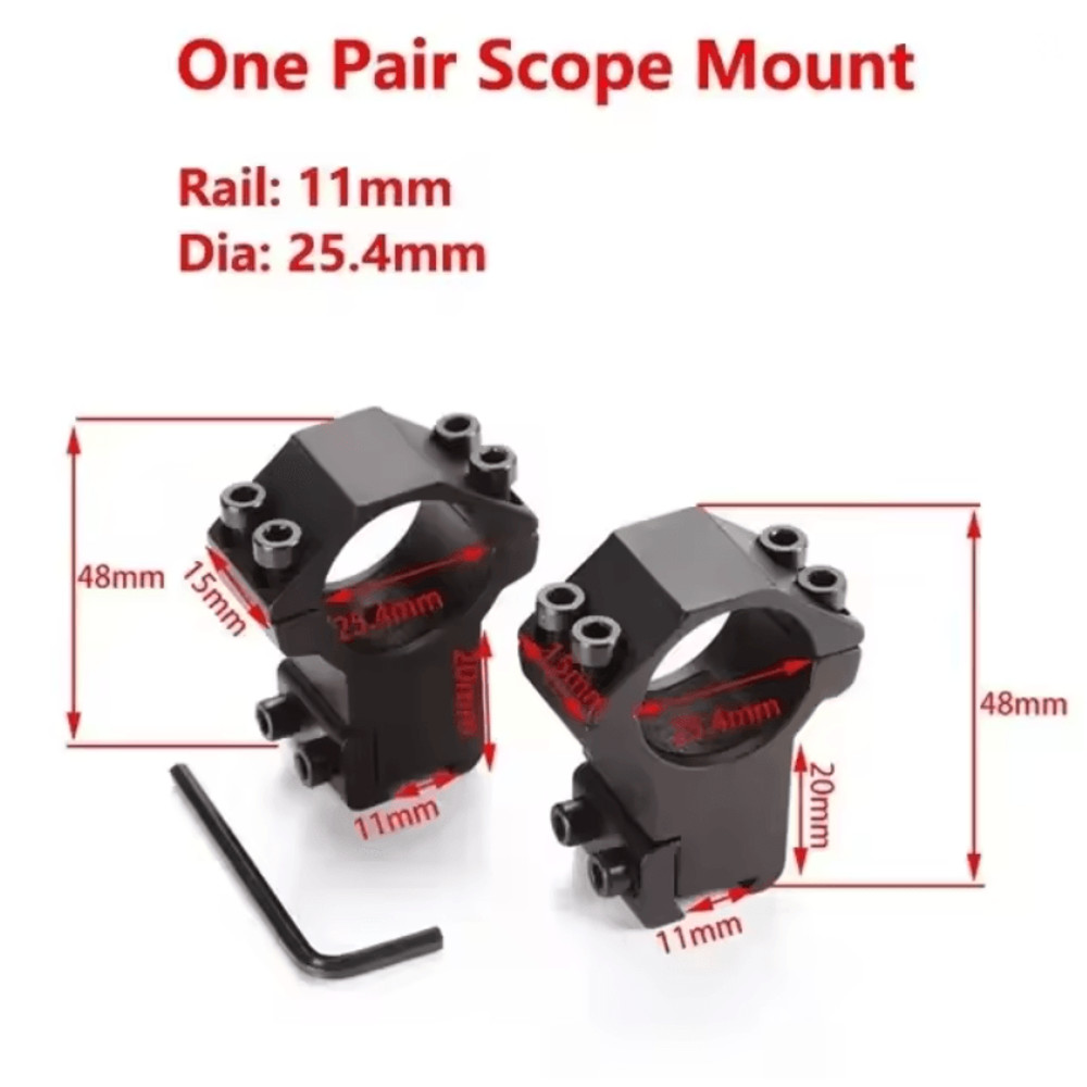 2PCS Tactical Scope Mount Rings  254mm30mm For 11mm  20mm Rails 1