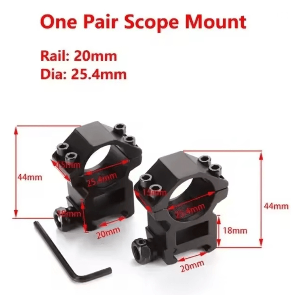 2PCS Tactical Scope Mount Rings  254mm30mm For 11mm  20mm Rails 3