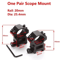 2PCS Tactical Scope Mount Rings 254mm30mm For 11mm 20mm Rails 3