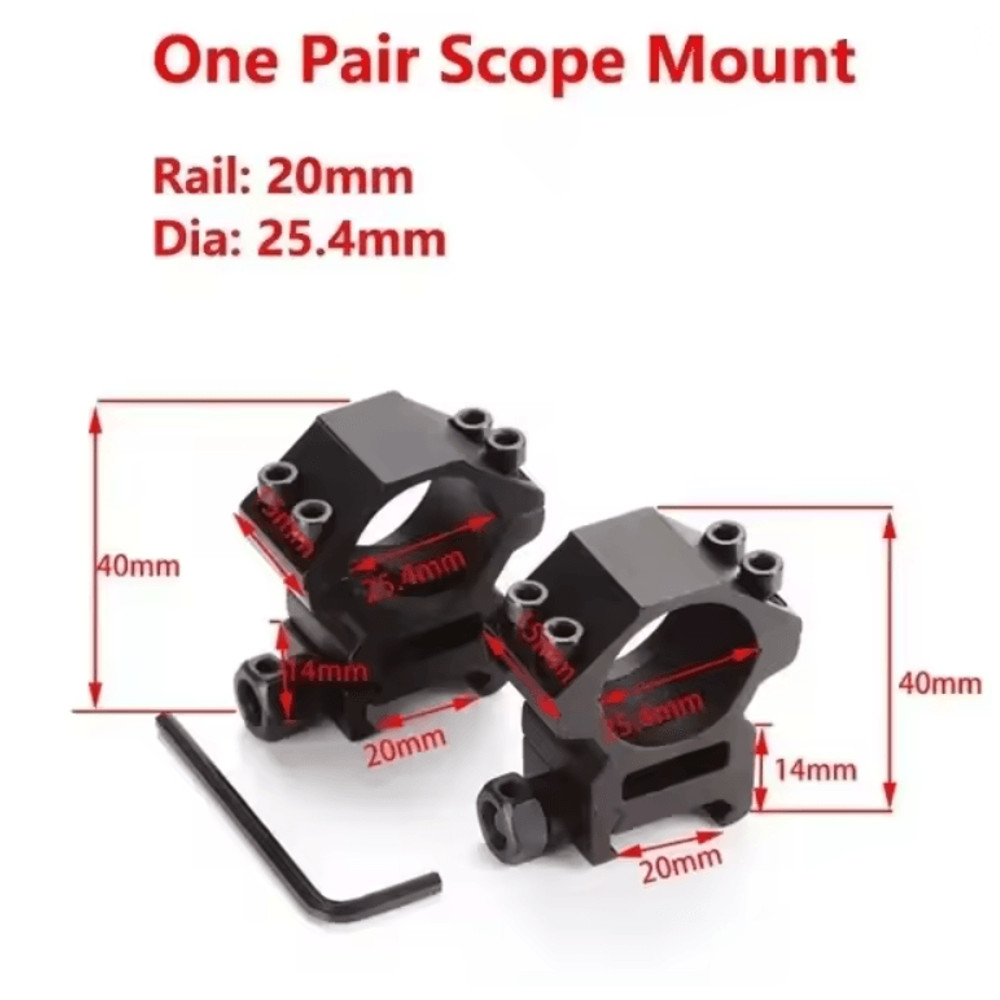 2PCS Tactical Scope Mount Rings  254mm30mm For 11mm  20mm Rails 4