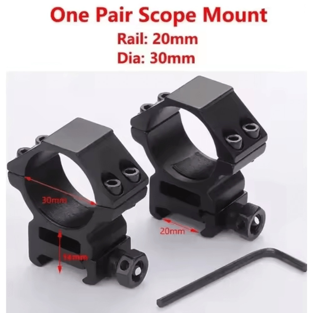 2PCS Tactical Scope Mount Rings  254mm30mm For 11mm  20mm Rails 7