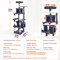 Multi Level Cat Tree Tower With Hammock And Condo For Indoor Cats 11