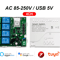 Tuya Zigbee 4Channel Smart Relay Module Dry Contact DIN Rail MultiVoltage 6