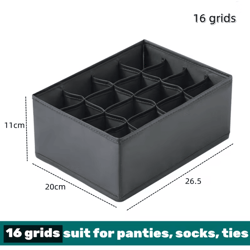 foldable fabric drawer organizer set – multi-compartment closet dividers for underwear, socks, bras, and more