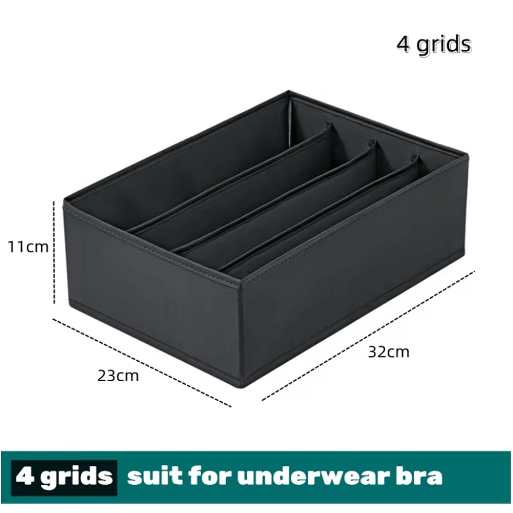 Foldable Fabric Drawer Organizer Set MultiCompartment Closet Dividers For Underwear Socks Bras And 1