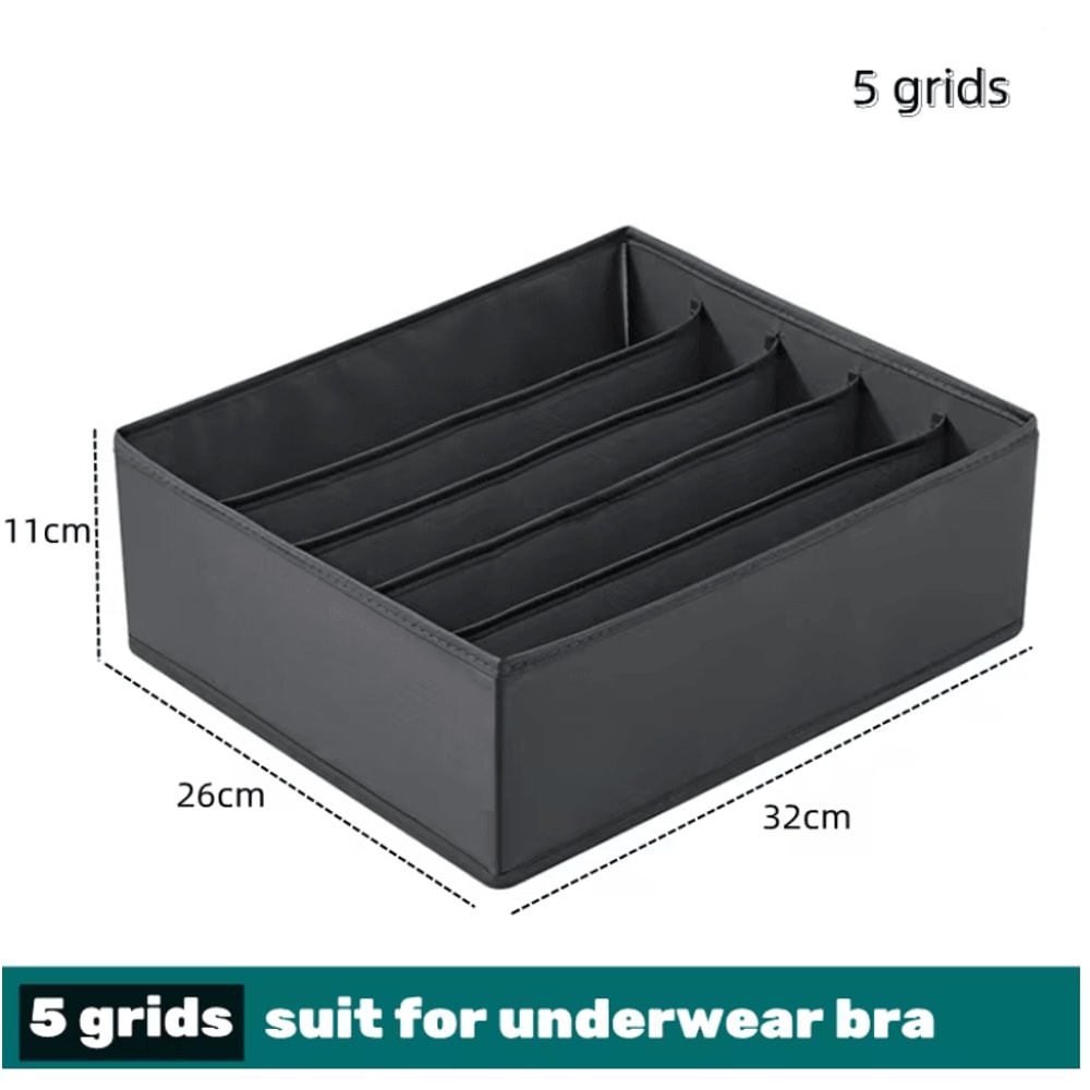 Foldable Fabric Drawer Organizer Set MultiCompartment Closet Dividers For Underwear Socks Bras And 2