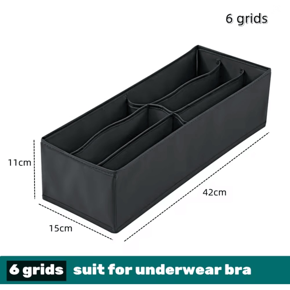 Foldable Fabric Drawer Organizer Set MultiCompartment Closet Dividers For Underwear Socks Bras And 3