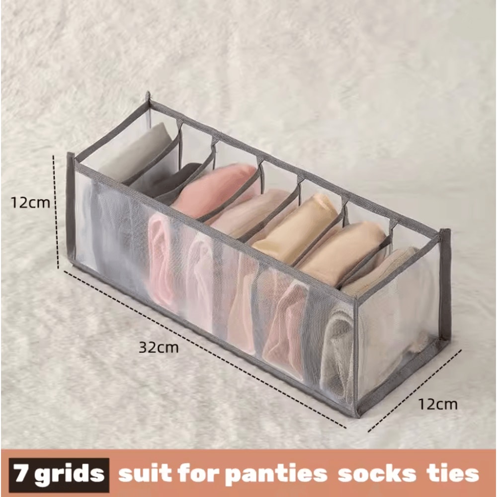 Foldable Fabric Drawer Organizer Set MultiCompartment Closet Dividers For Underwear Socks Bras And 10