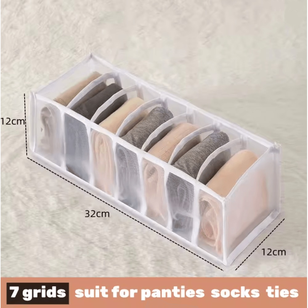 Foldable Fabric Drawer Organizer Set MultiCompartment Closet Dividers For Underwear Socks Bras And 11