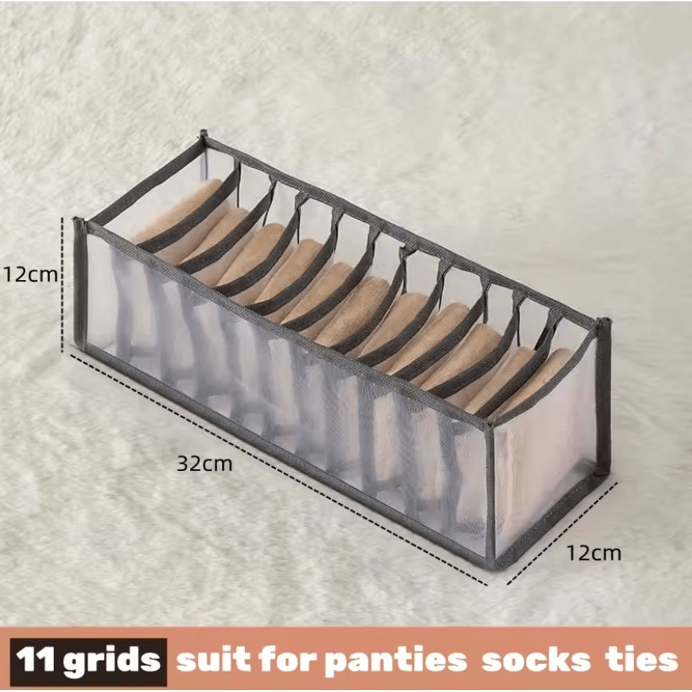 Foldable Fabric Drawer Organizer Set MultiCompartment Closet Dividers For Underwear Socks Bras And 12