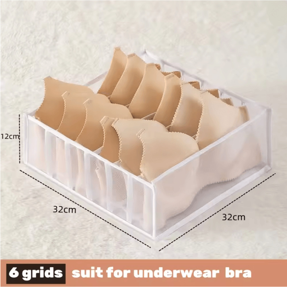 Foldable Fabric Drawer Organizer Set MultiCompartment Closet Dividers For Underwear Socks Bras And 14