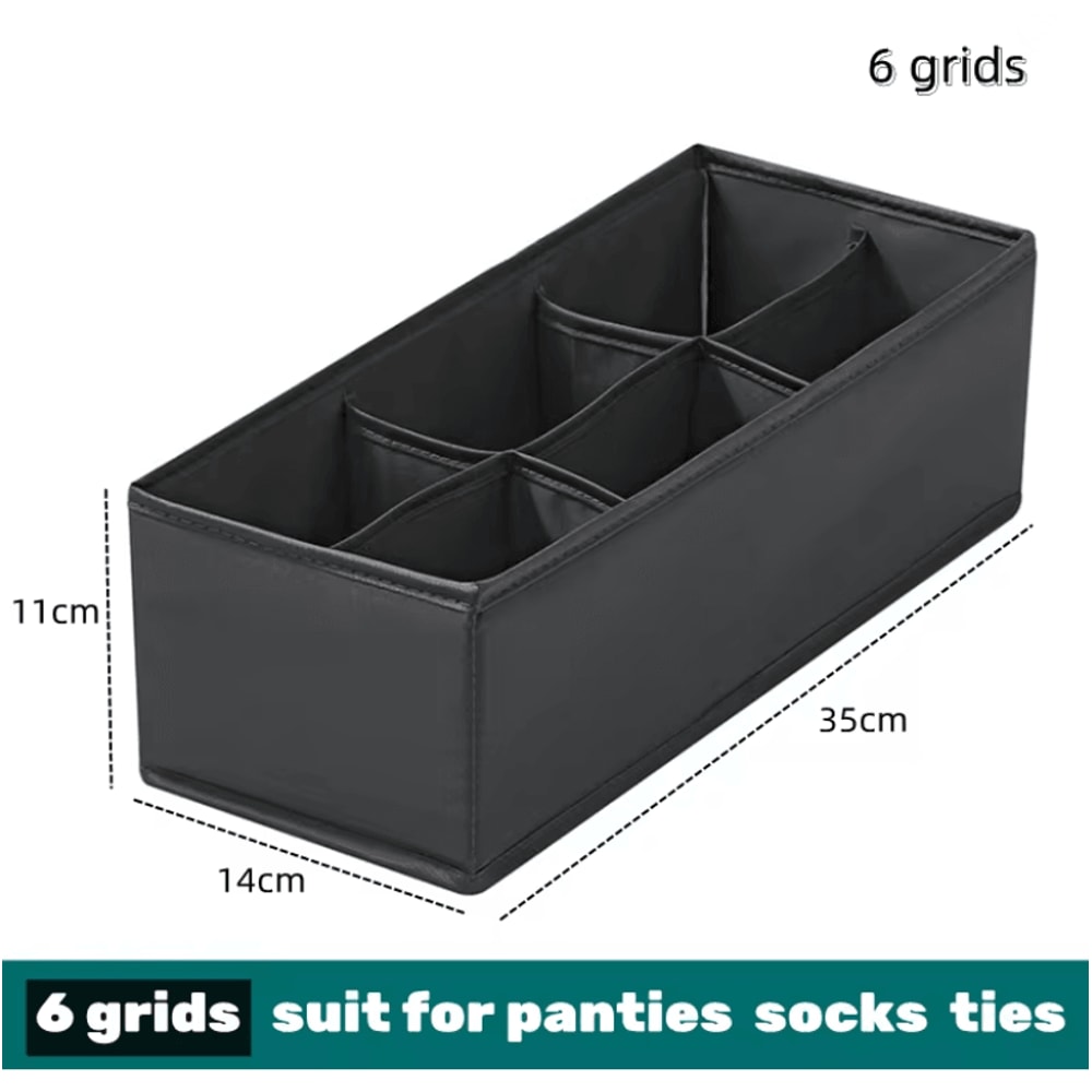 Foldable Fabric Drawer Organizer Set MultiCompartment Closet Dividers For Underwear Socks Bras And 4