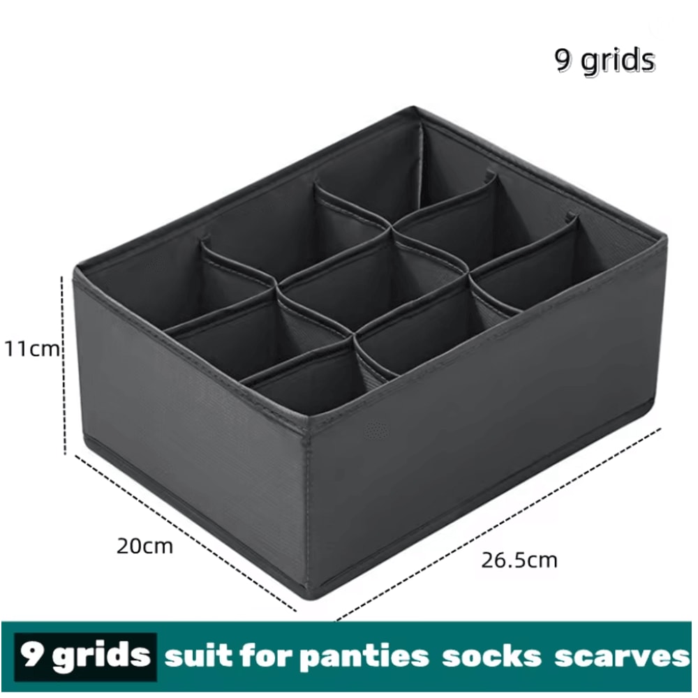 Foldable Fabric Drawer Organizer Set MultiCompartment Closet Dividers For Underwear Socks Bras And 5