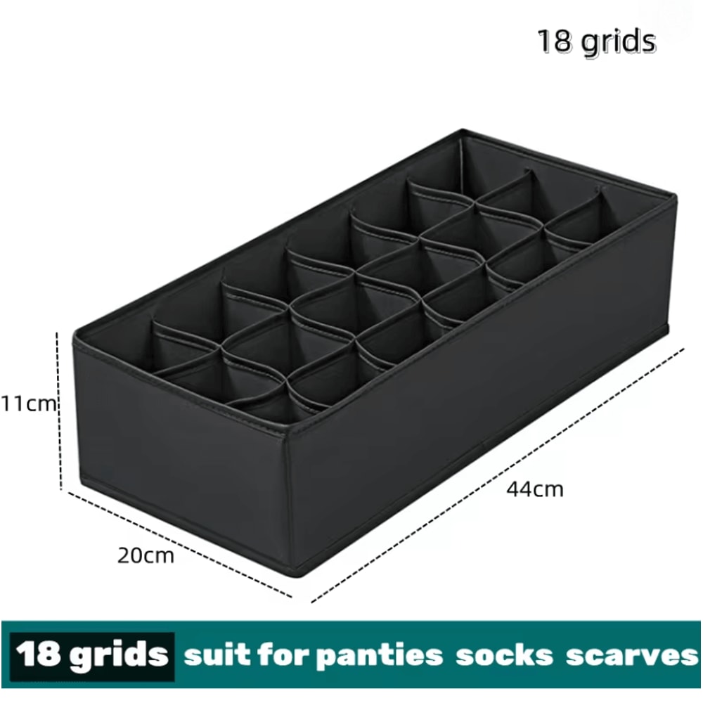 Foldable Fabric Drawer Organizer Set MultiCompartment Closet Dividers For Underwear Socks Bras And 6