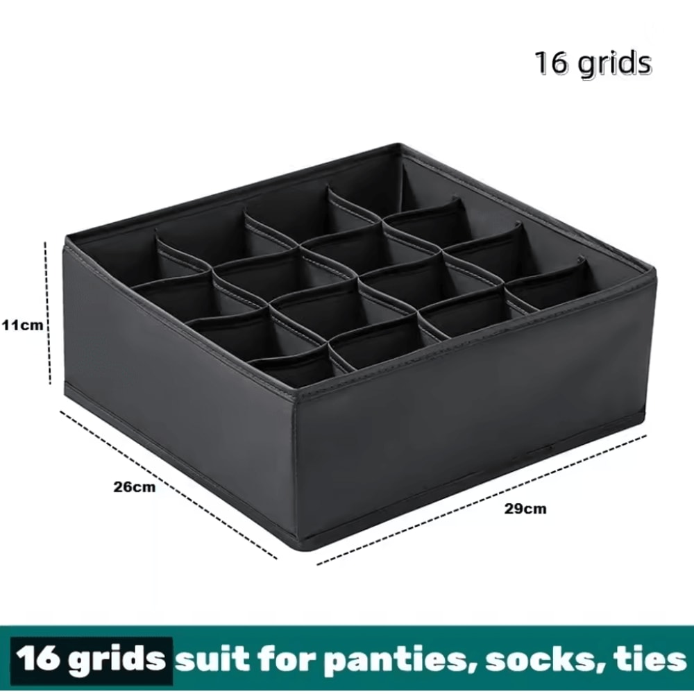 Foldable Fabric Drawer Organizer Set MultiCompartment Closet Dividers For Underwear Socks Bras And 19
