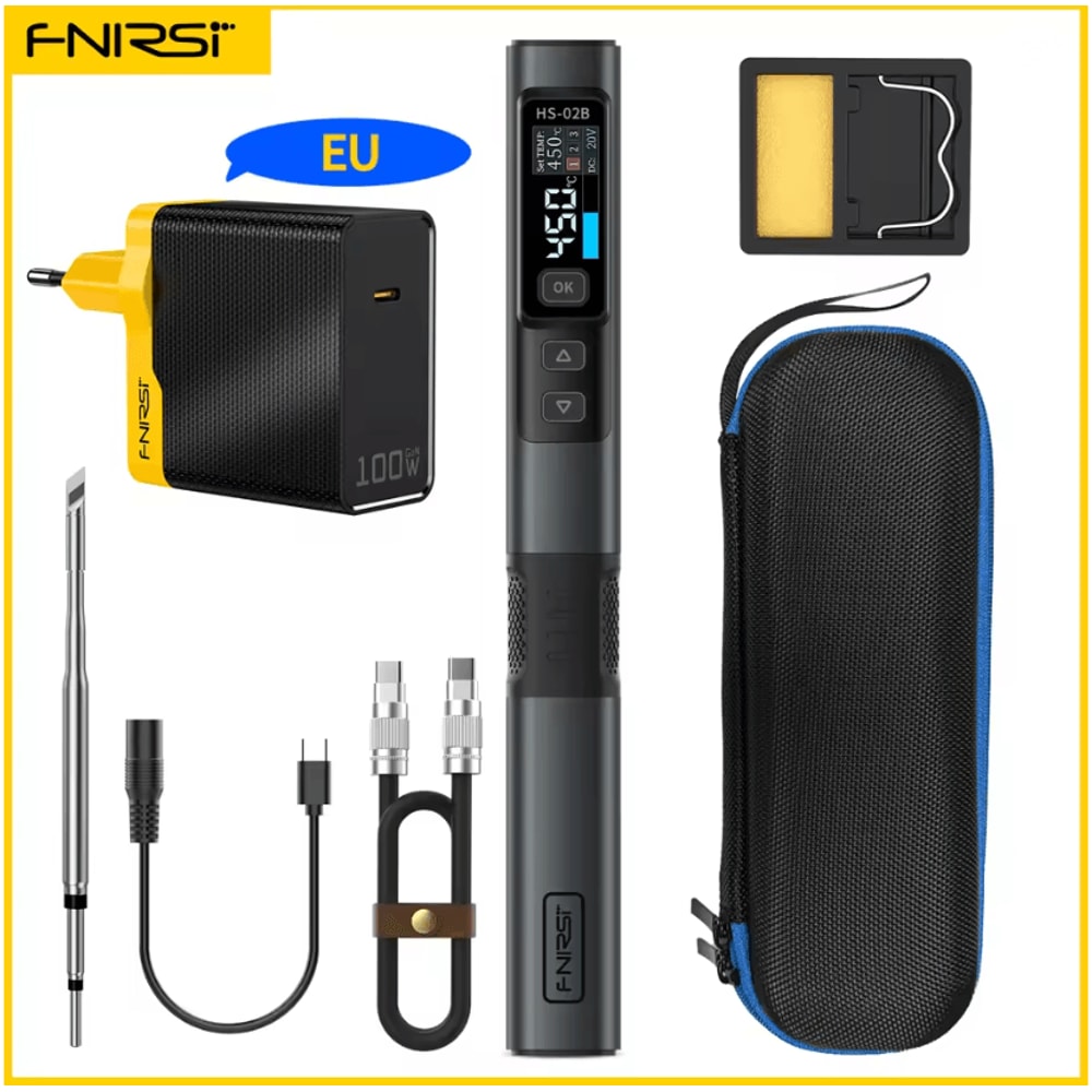 FNIRSI HS02 Smart Soldering Iron 100W With Adjustable Temperature And PD QC Fast Charging 6