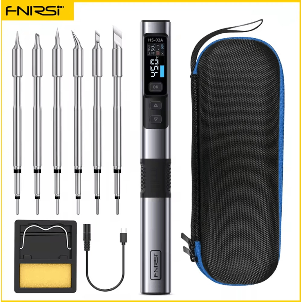 FNIRSI HS02 Smart Soldering Iron 100W With Adjustable Temperature And PD QC Fast Charging 14