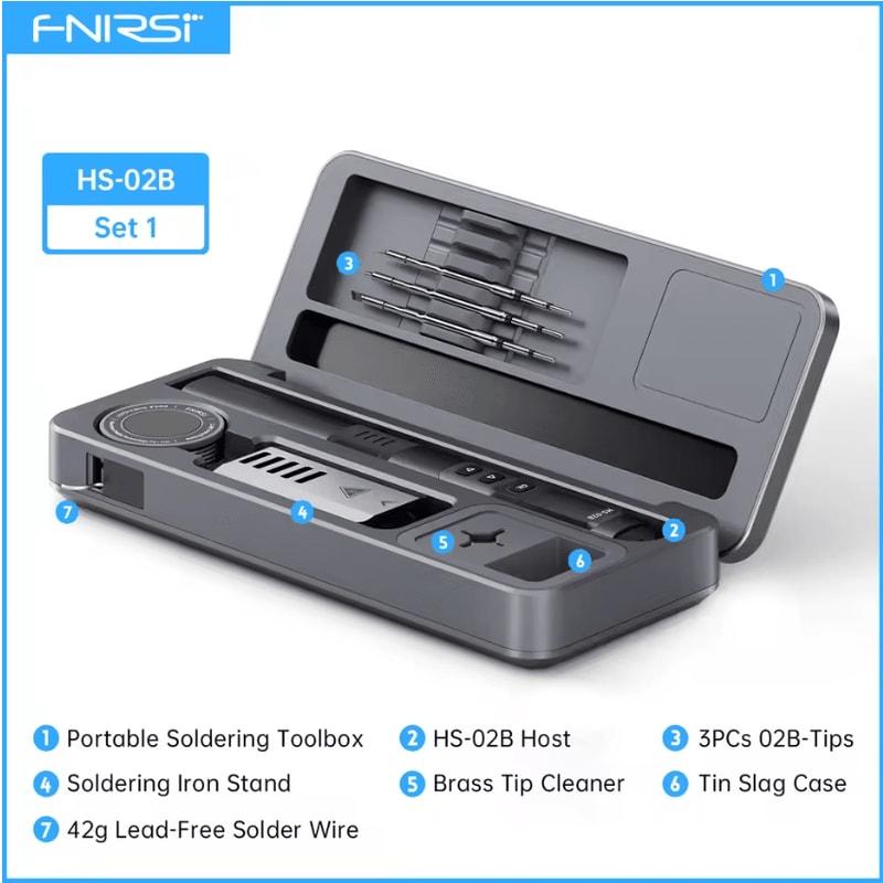 FNIRSI HS02 Smart Soldering Iron 100W With Adjustable Temperature And PD QC Fast Charging 8