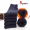 Warm Wool Blend Winter Socks 5 Pair Set For Men And Women Thermal Thick Cozy Fit 3