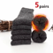 Warm Wool Blend Winter Socks 5 Pair Set For Men And Women Thermal Thick Cozy Fit 4