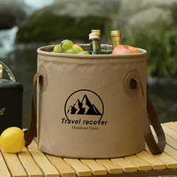 collapsible portable camping bucket – foldable outdoor water carrier for fishing and travel