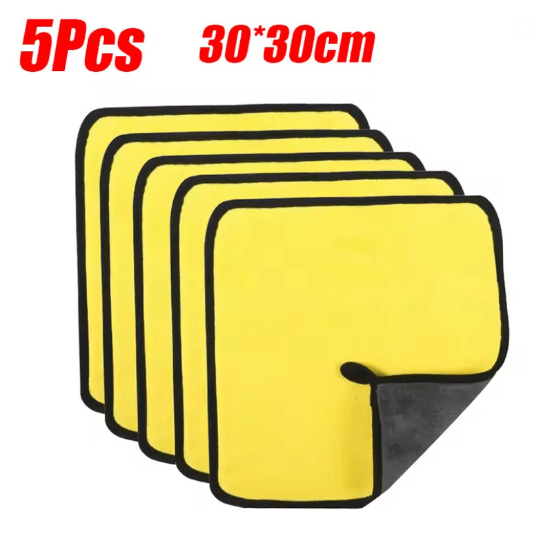 Ultra Absorbent Microfiber Car Wash Towel Set Lint Free Auto Detailing Cloths 4