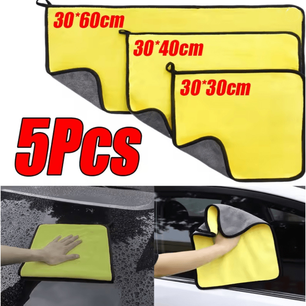 Ultra Absorbent Microfiber Car Wash Towel Set Lint Free Auto Detailing Cloths 0