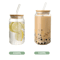 Glass Straw Cup With Wooden Lid HeatResistant Transparent Tumbler For Hot And Cold Beverages 5