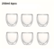 6Piece Double Wall Insulated Glass Cup Set 80ml To 450ml HeatResistant Borosilicate Glass Mugs For 5
