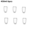 6Piece Double Wall Insulated Glass Cup Set 80ml To 450ml HeatResistant Borosilicate Glass Mugs For 7