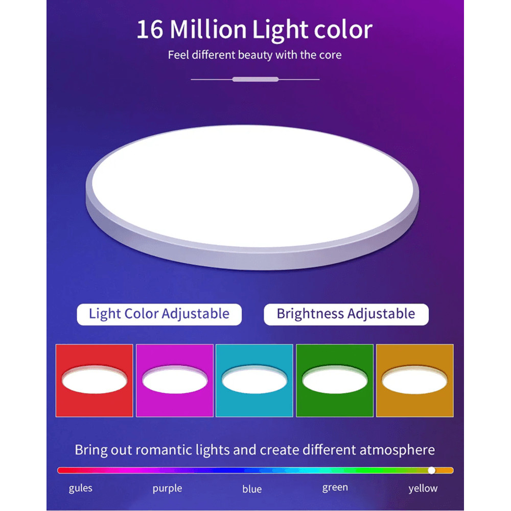 Smart WiFi LED Ceiling Light With App Control Voice Control RGB Lighting 2