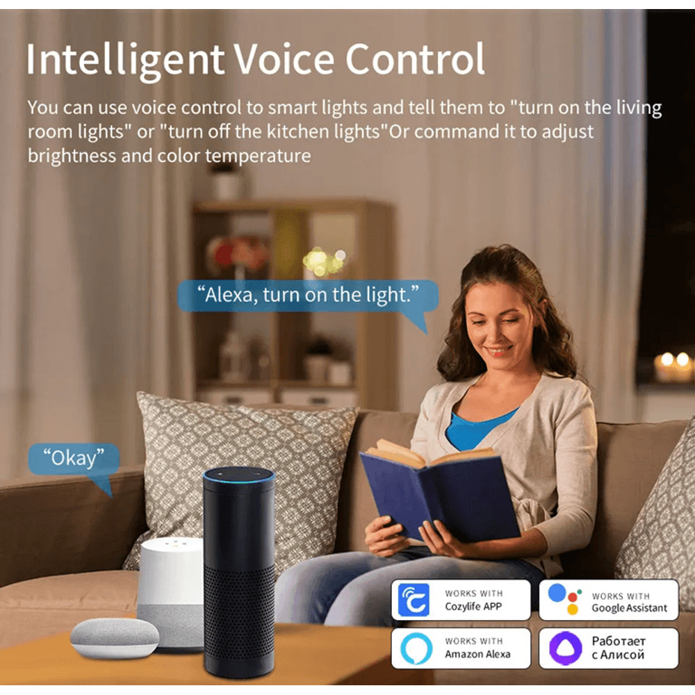 Smart WiFi LED Ceiling Light With App Control Voice Control RGB Lighting 3