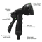 Expandable High Pressure Garden Water Hose With Double Metal Connectors And PVC Reel 2