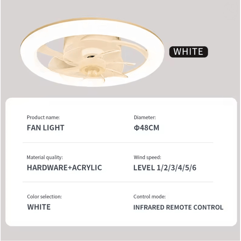 Modern LED Ceiling Fan With Remote Control For Living Room And Bedroom 2