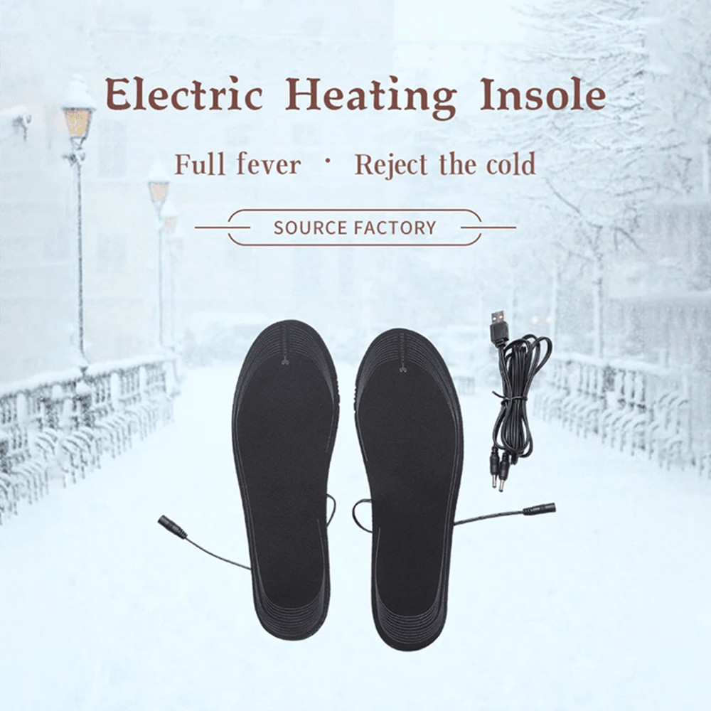 Rechargeable Heated Insoles With Adjustable Temperature For Winter Outdoor Activities 0