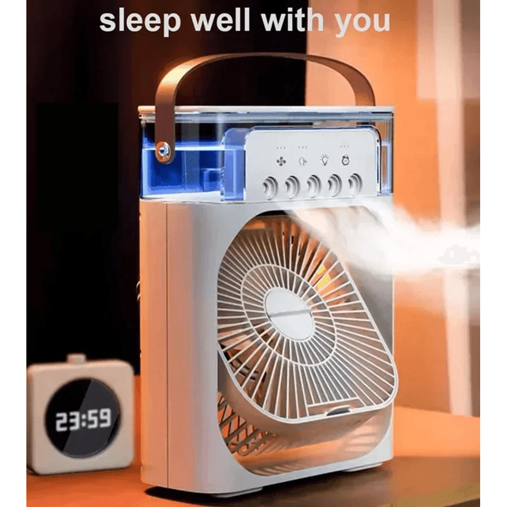 3 In 1 Portable Air Cooler With Humidifier And LED Night Light For Home And Office 0